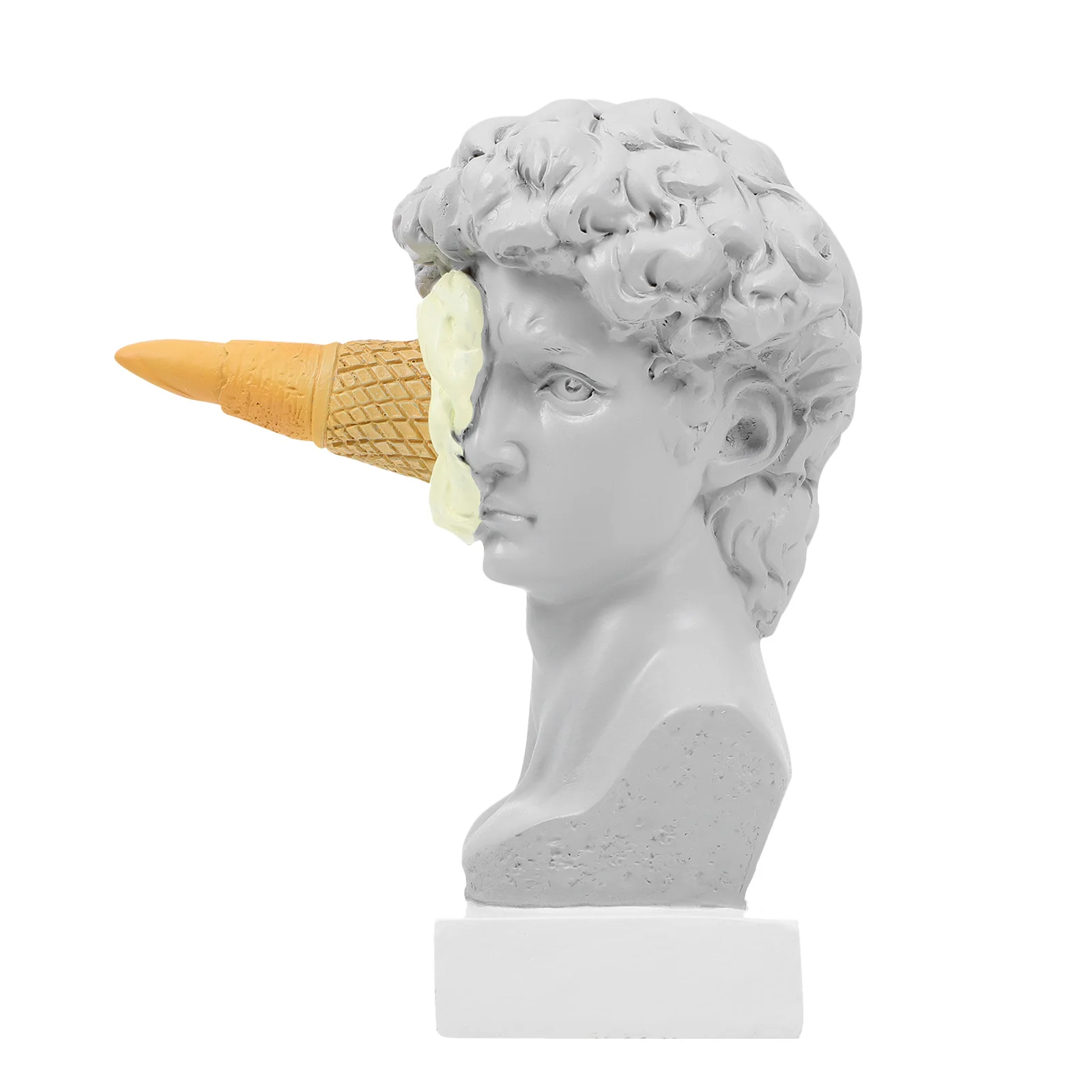 

Ice Cream Smashed David Sculpture Premium Resin Home Office Desktop Decoration Artistic Statue Decor David Sculpture