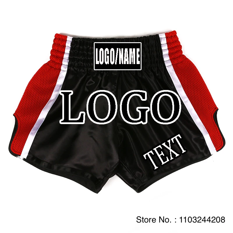 Muay Thai Shorts Custom Gym Kickboxing Cage Fighting Pants Men Women Child Boxing Shorts Personalized Logo Martial Arts Clothing