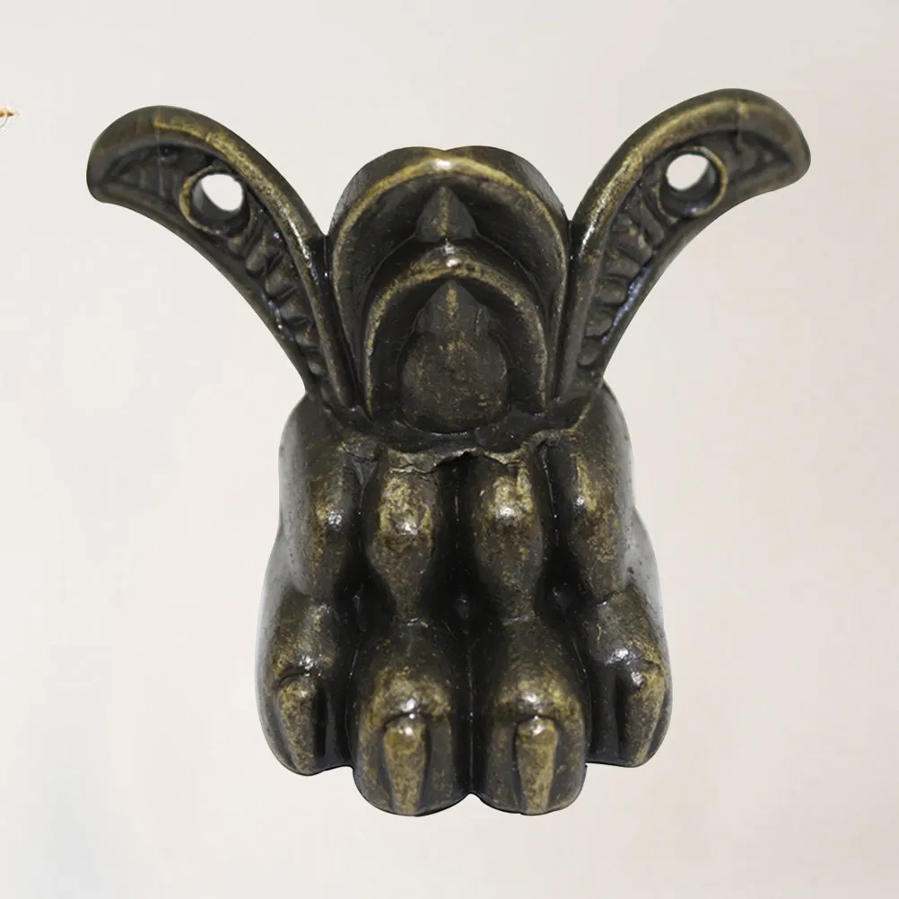 

6 шт. декоративных мебельных ножек 43x34 мм из цинкового сплава, темно-серые, для дивана, кровати, шкафа, табурета, с защитой пола