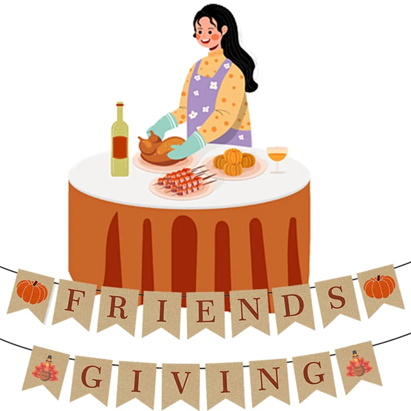 ABRB-1 шт. флаг с буквами, украшение на День Благодарения для украшения вечеринки на День Благодарения