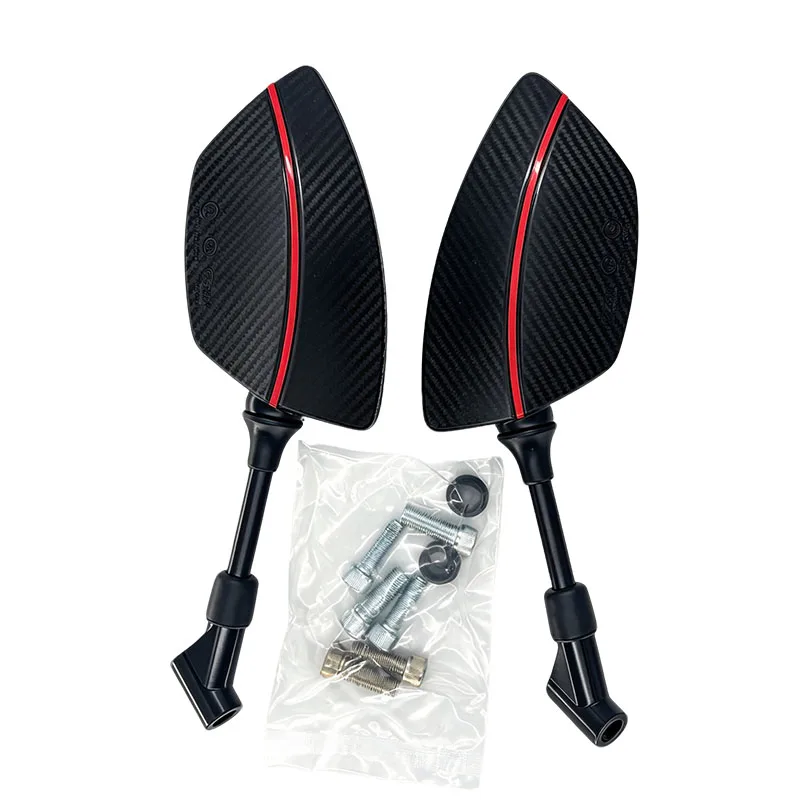 2 Stück universelle 8/10-mm-Motorrad-Rückspiegel für MT-03, MT-07, Z650, Z750, Z900 – konvexe Seitenspiegel. – Detail 8