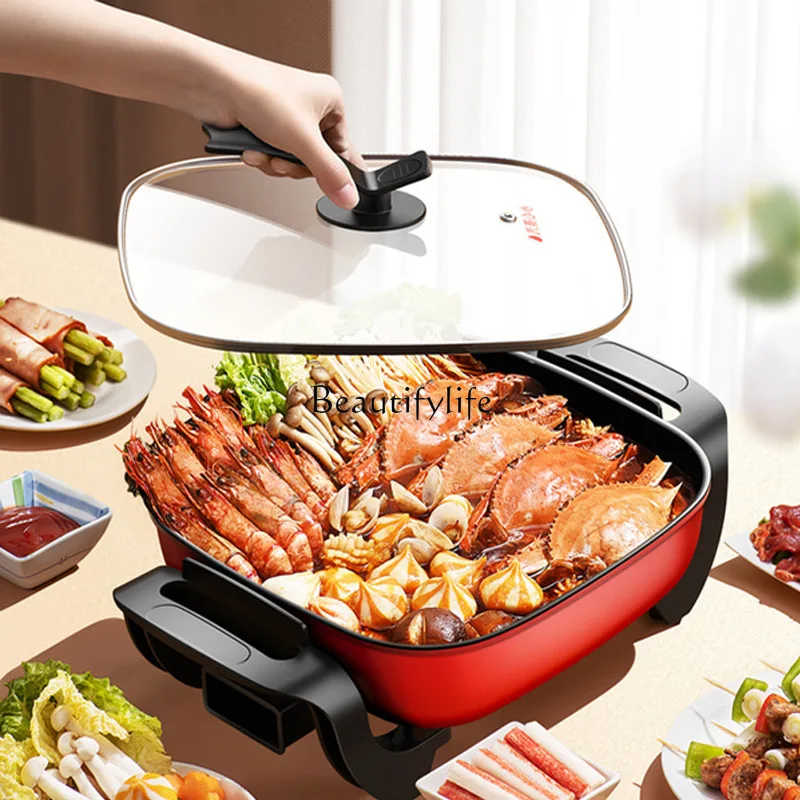 Electric cooking pot Small household appliances Hot mandarin duck hot pot Electric wok Frying pot