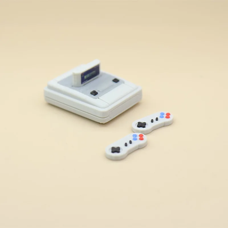 1set Dollhouse Mini Retro Game Console Arcade Machine Model Scene Miniature Photography Prop 1:12