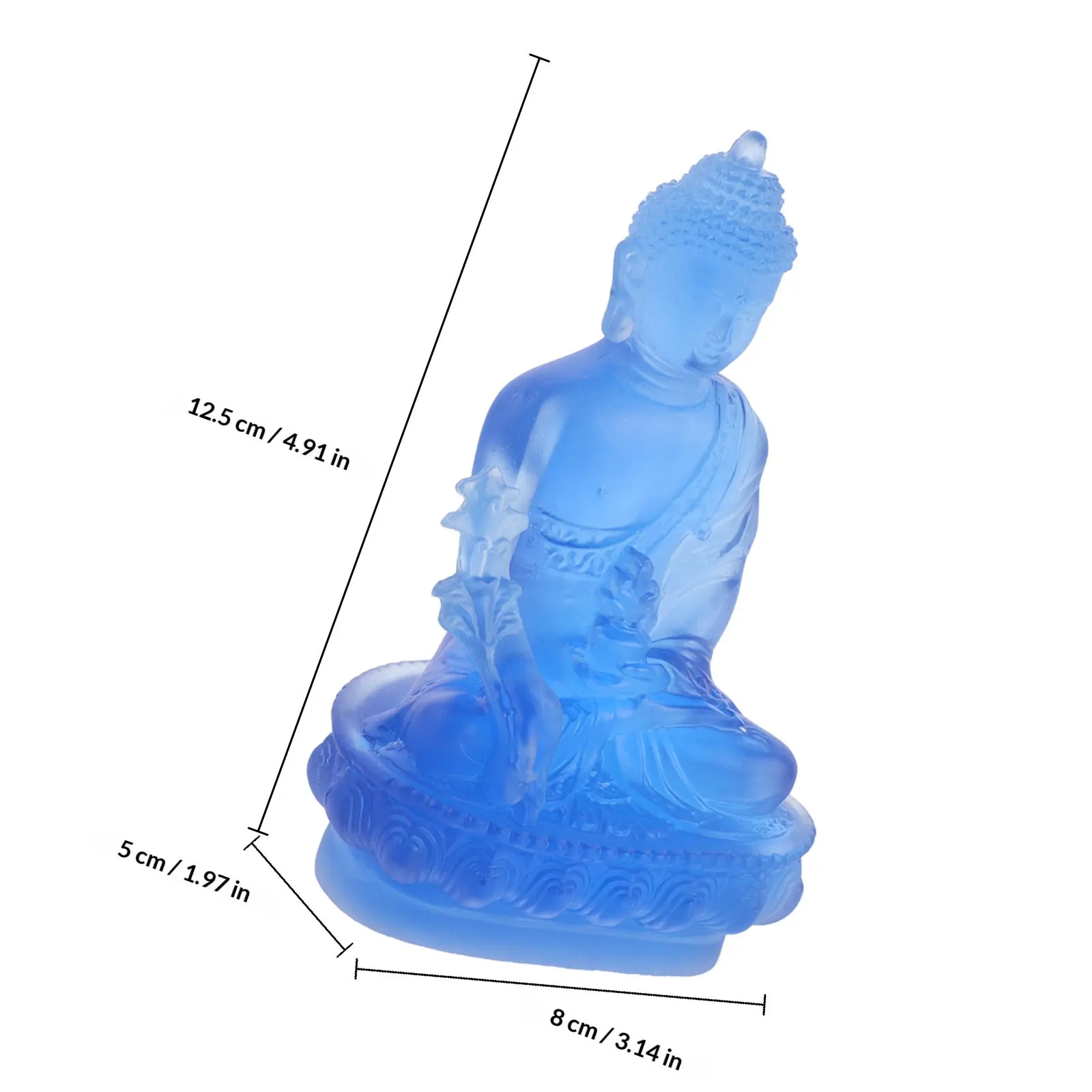 Small Resin Dashboard Ornament Car Interior Decoration Home Office Buddhist Sculpture Peaceful Decor Safe - view 4