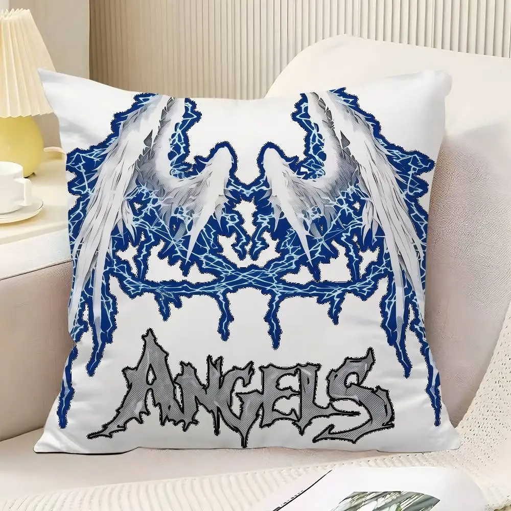 Cool Angels Throw Pillow Cover Neutral Decor Cushion Cover Soft Sofa Couch Bed Home Decor Pillow Case