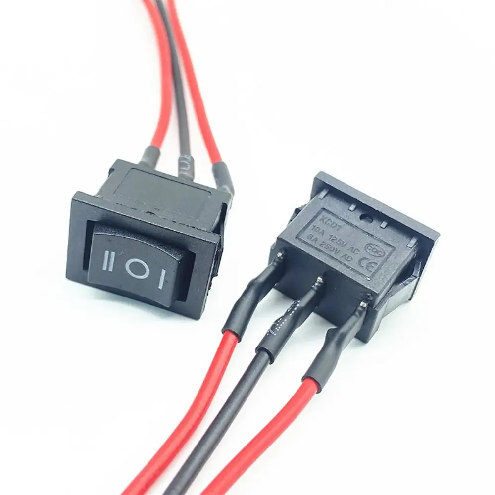 10Pcs ON/OFF Mini Rocker Switch 2/3 Pin 12 Volt DC Controller Power Switch Terminal 15CM 2/3 Gear Toggle Switch Motorcycle Use