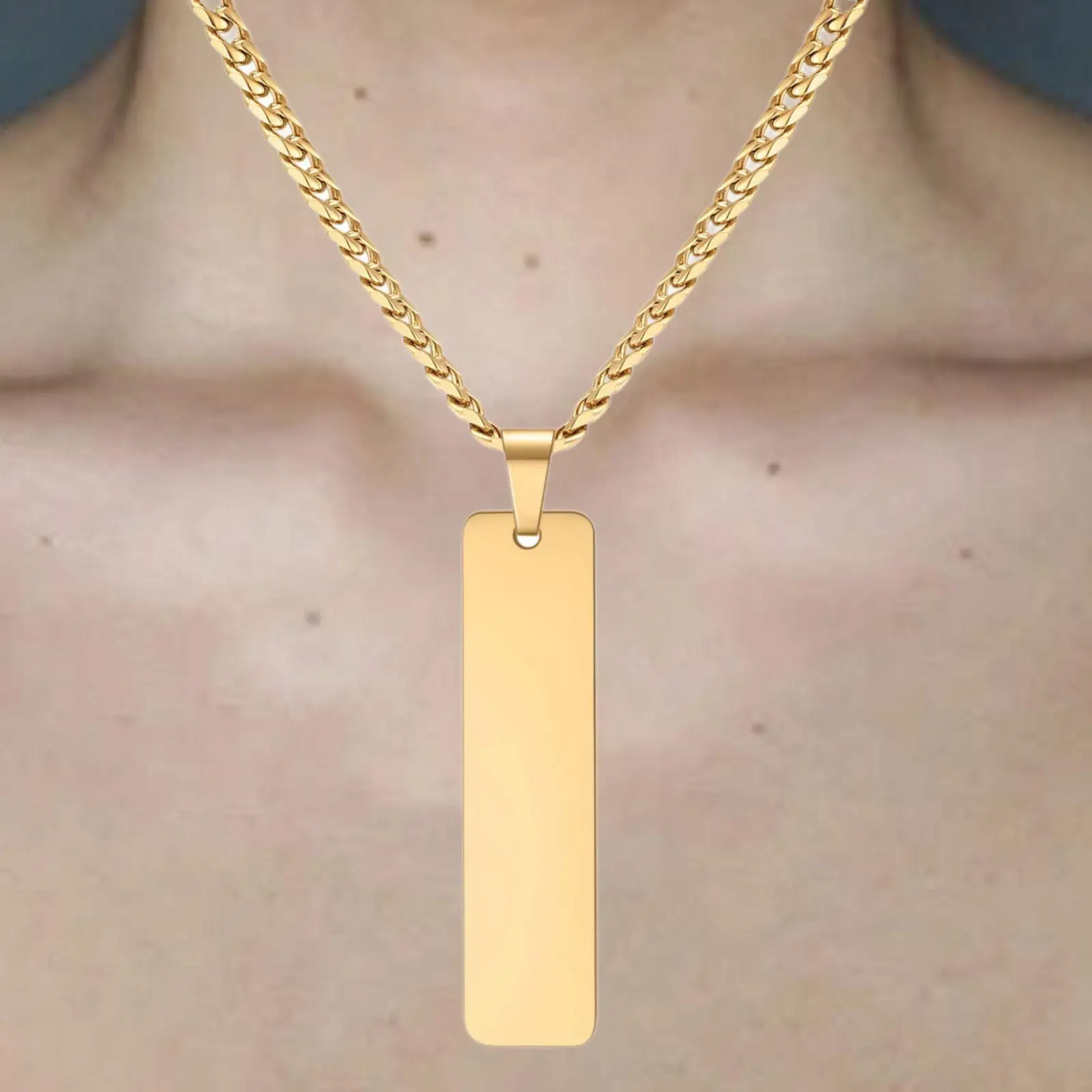 

Простое ожерелье из титановой стали с застежкой-лобстером для подарка на помолвку и свидание