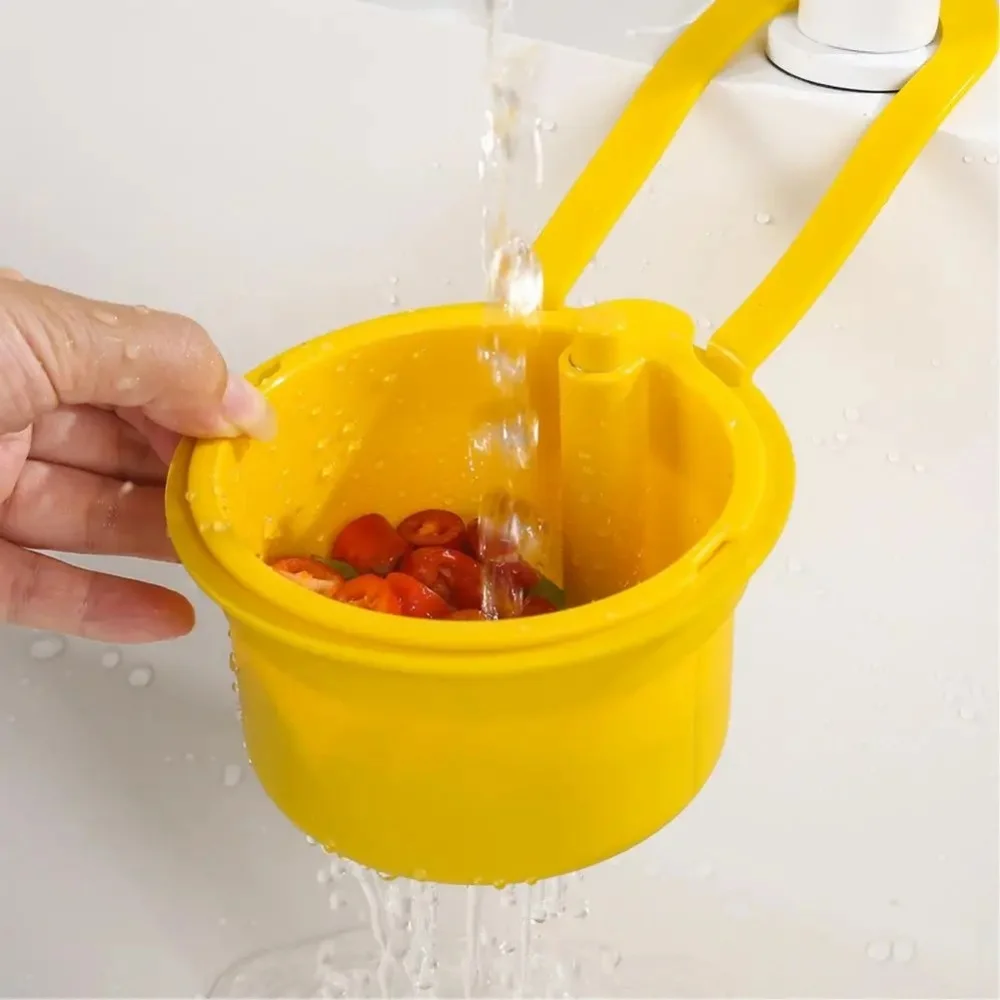 Adjustable Hanging Sink Drain Basket 2 IN 1 Kitchen Food Waste Collector Detachable Bottom Cover Filter Basket For Sink Residue