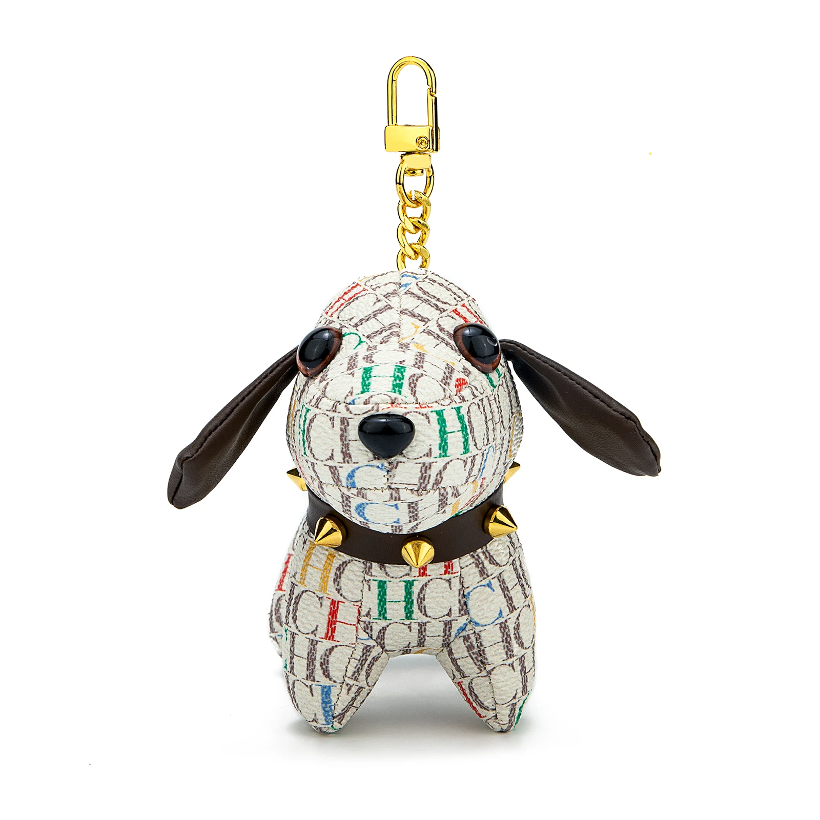 CH Cute Dog Shaped Keychain Plush Fabric Key Ring Luxury Stylish Bag Charm Gift Daily Use Fashion Accessory Trendy
