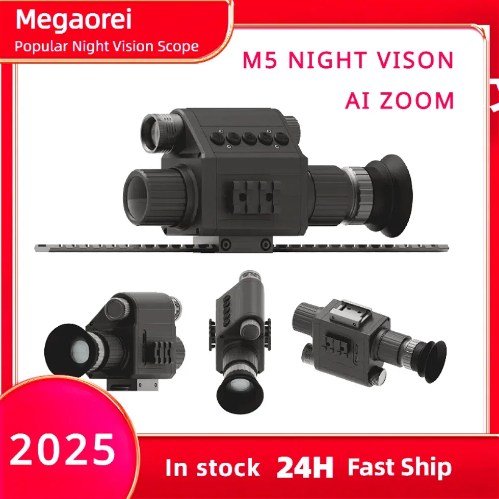 

2025 New Megaorei M5 Day Night Wildlife Tactical HD1080P Hunting Camera Night Vision Scope with Laser 850nm 940nm IR Monocular