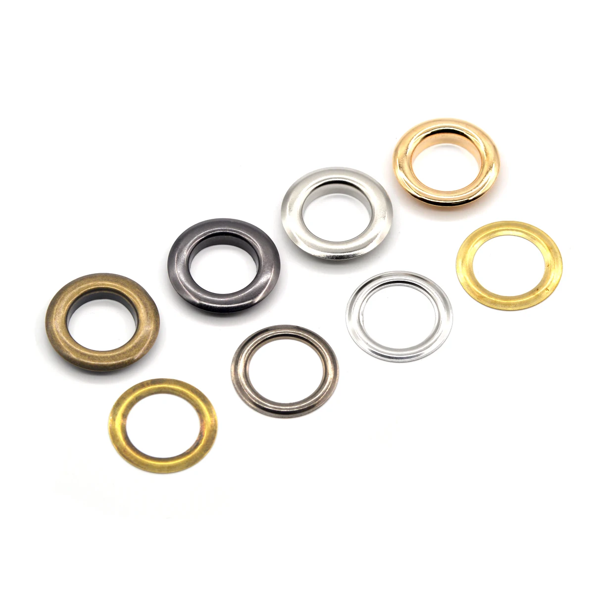 10sets 20mm Silver Gold Black Brass Material Big Size Silver Grommet Eyelet With Washer Fit Leather DIY Craft Shoes Belt Cap