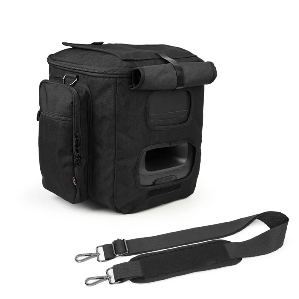 この機能的な 600D ナイロン バッグで JBL PartyboxEncore をスタイリッシュに持ち運べます。マイク ホルダー コンパートメントが付いています。