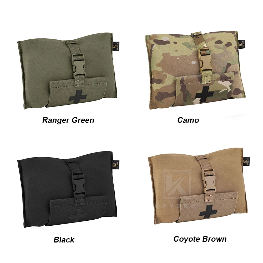 KRYDEX Tactical Stretch Blow Out Medical Pouch Rip Away EMT Pouch MOLLE & Belt IFAK Pouch Outdoor Hunting Accessories