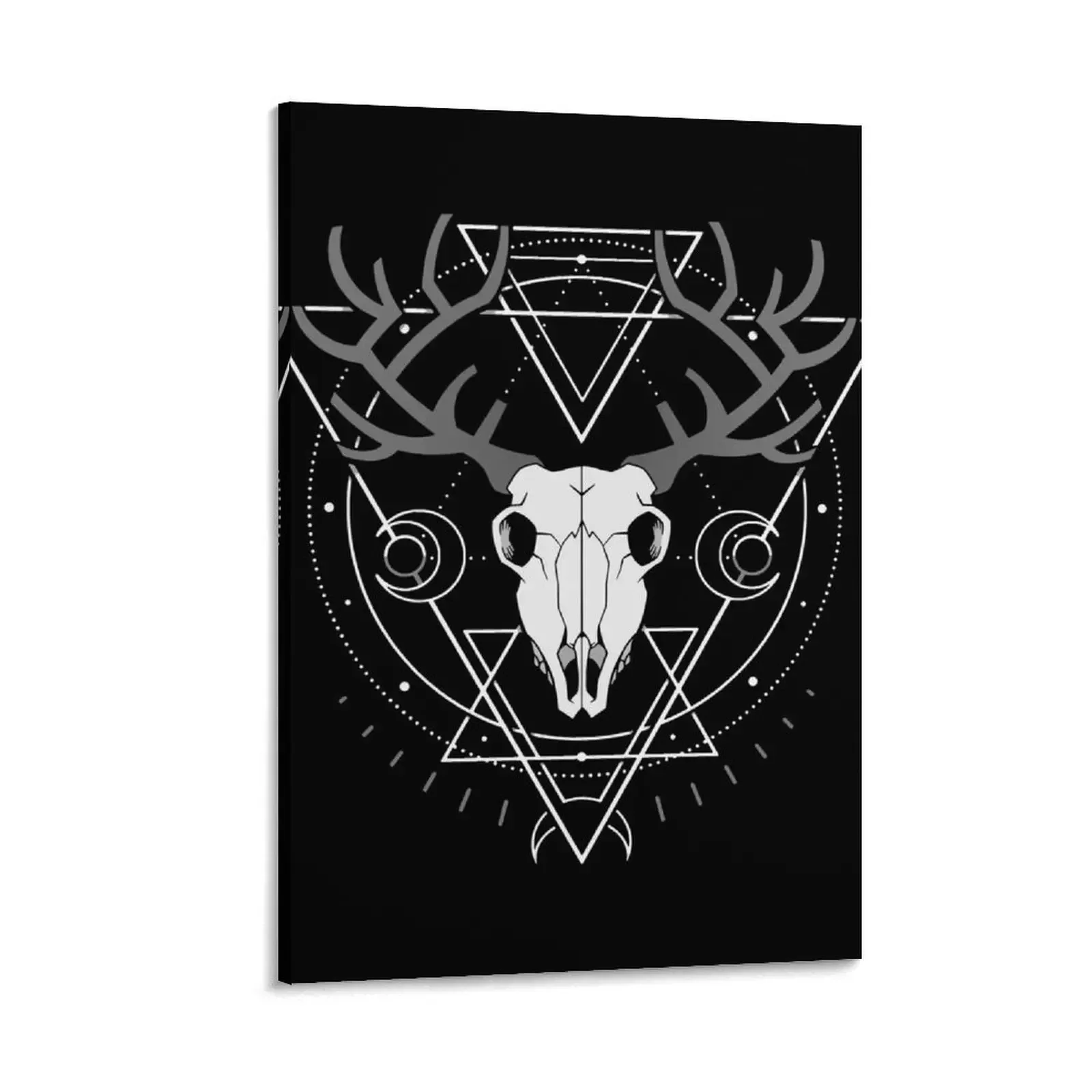 

Deer Skull Canvas Painting korean room decor home decorations and organization Paintings for bedroom