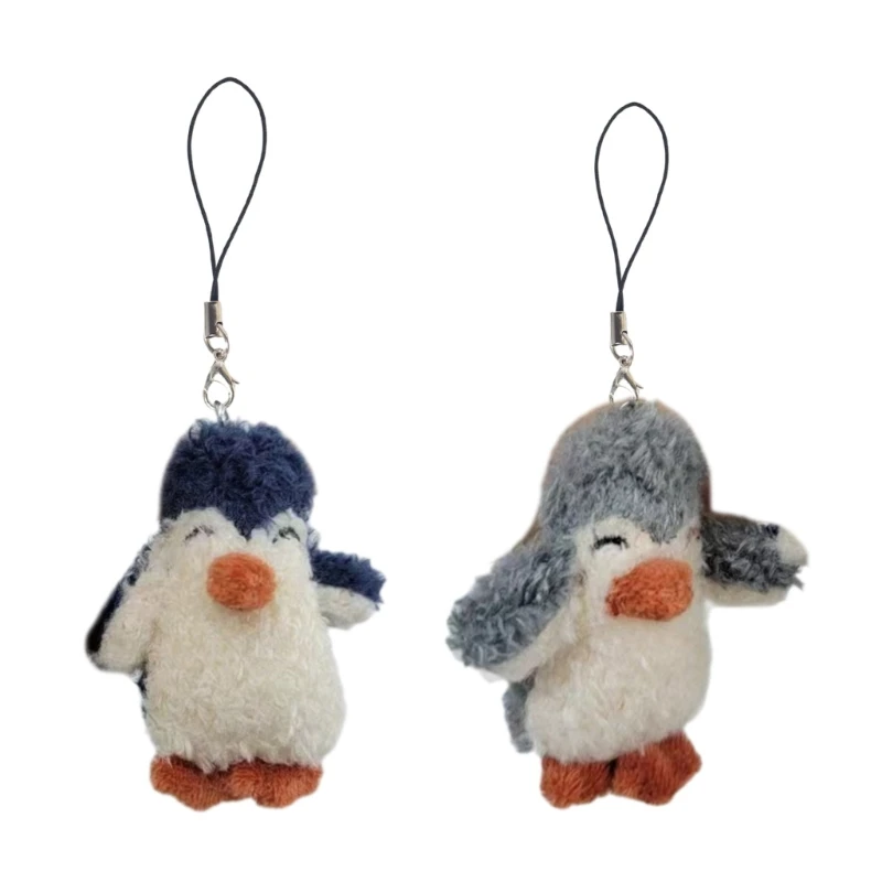 Unique Penguins Phone Jewelry Soft Penguins Phone Charm Phone Strap Plush Material Bag Pendant for Any Drop Shipping