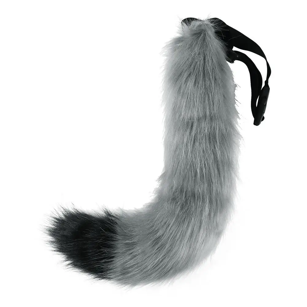 Coda di pelliccia di Halloween fatta a mano Plu Coda di animale Cosplay Par Puntelli Accessori Coda di simulazione Reatic per costume da donna