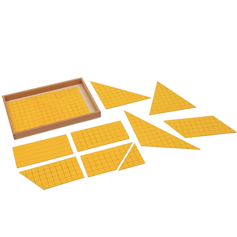 

Montessori Mathematics Yellow Triangles Set for Area Calculation Primary & Elementary Math Learning Educational Toy Teaching Aid