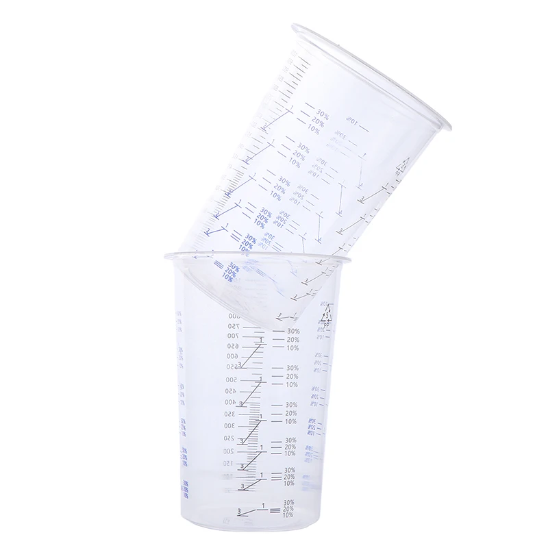 10Pcs 600/1000ML Paint Mixing Calibrated Cup Plastic Paint Mixing Cups Mixing Pots For Accurate Mixing Of Paints And Liquids