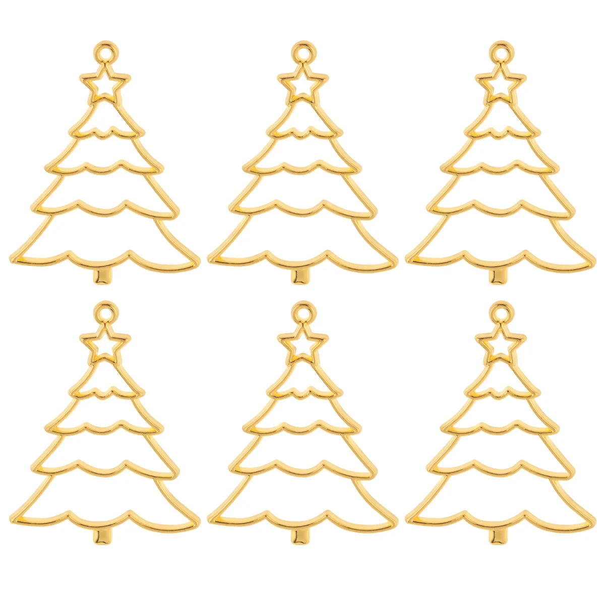 

10pcs Christmas Open Bezels Pendants Charms Xmas Tree Resin Frame Pendant Jewelry Making Findings for DIY Craft Earrings NEW