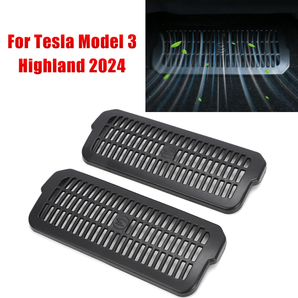 For Tesla Model 3 Highland 2024 Air Outlet Protect Cover Under Seat Anti-dust Modified Decor Parts Model3 Interior Accessories