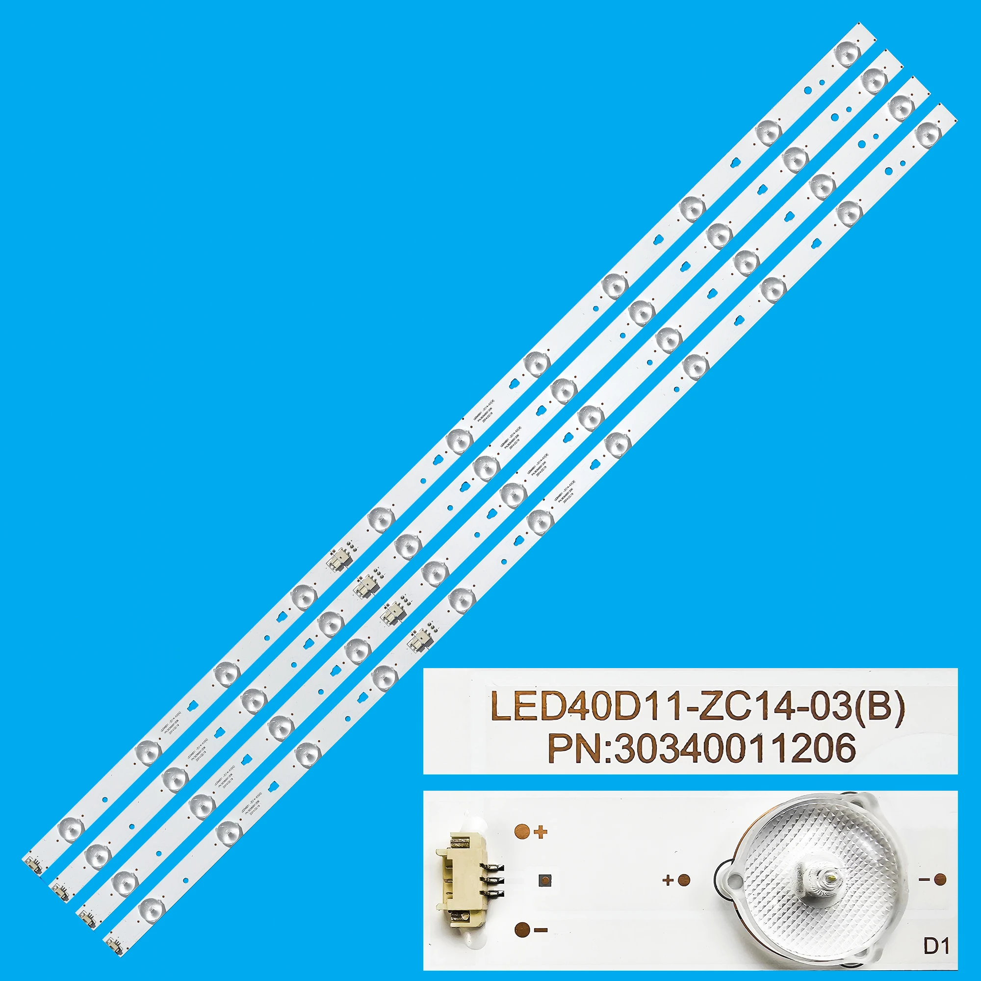 

4PCS LED backlight strip for JVC LT-40M640 MTV-4128LTA2 LT-40C540 LSC400HN01 LT-40E71(A) LED40D11-ZC14-03(B) LED40D11-01 11LED