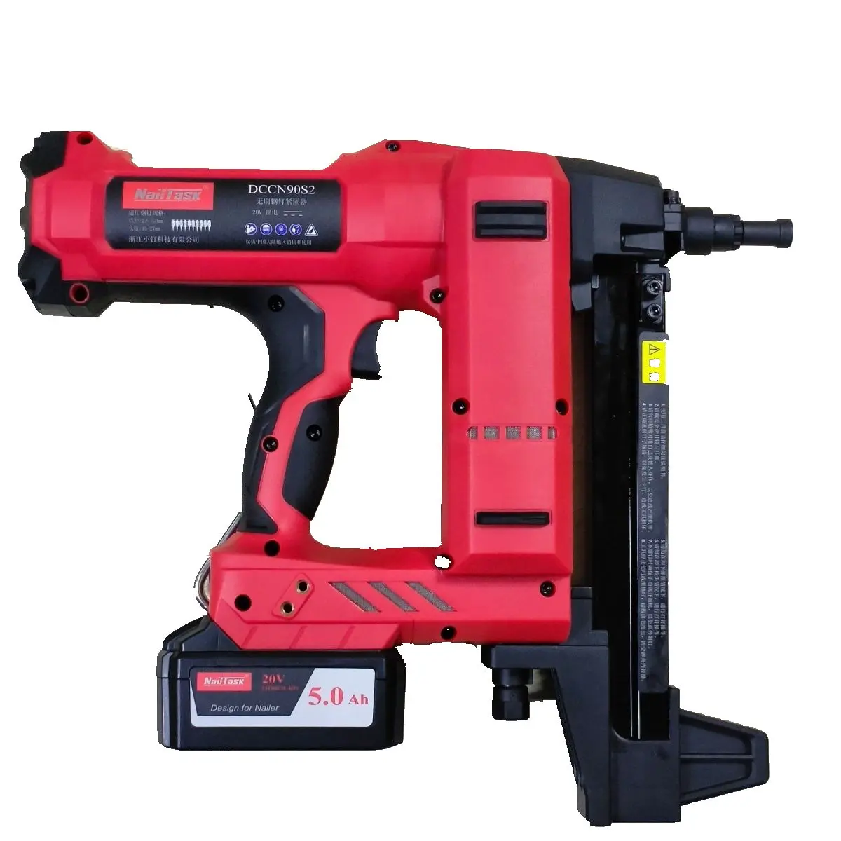 DCCN90S2 Woodworking Tools Nail Gun Machine Stapler Cordless Concrete Nailer Lithium Battery Nail Gun