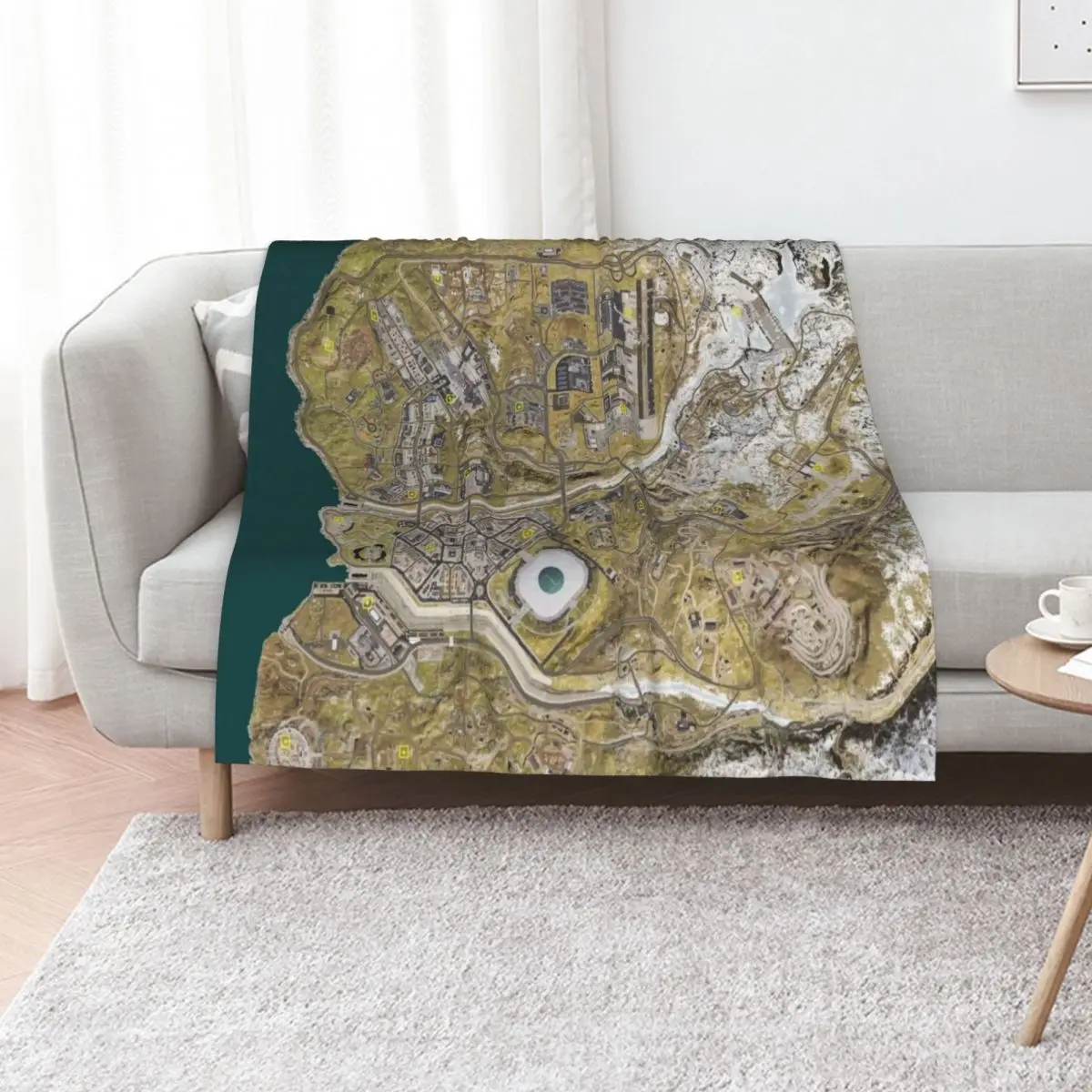 

COD WARZONE MAP Throw Blanket Sofa Quilt Travel Blankets For Sofas Blankets For Bed Blankets