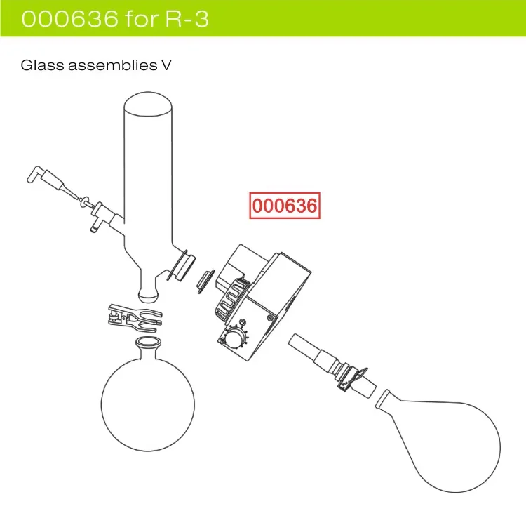 Sello de evaporador rotativo KD22 000636, para BUCHI R-100/R-3/R-114