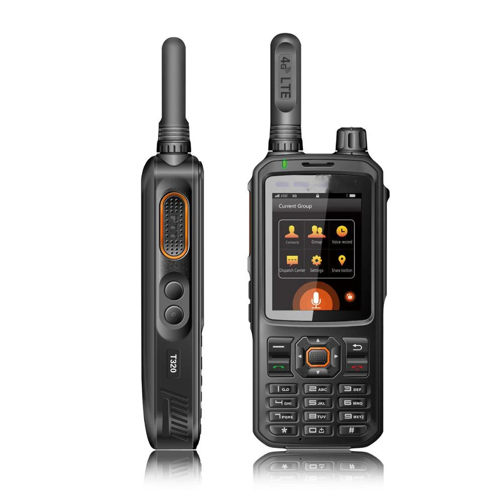 2020 New design network radio with GSM phone WIFI 4G Android system walkie talkie LTE POC GPS two way radio T320