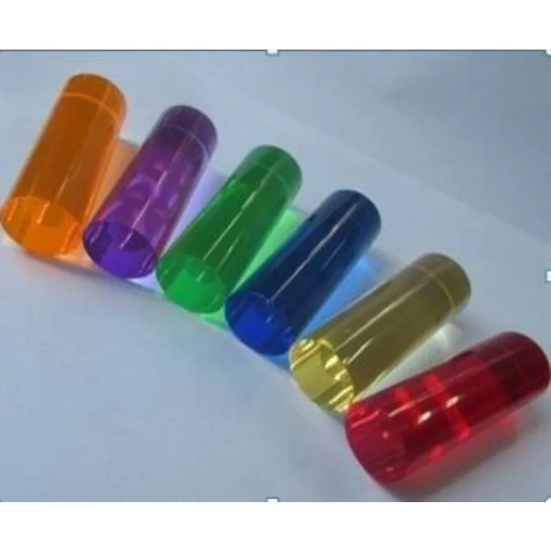 24 peças 1 "od x 3" longo cor clara translúcido acrílico passador hastes estacas sólidas para placa de led vermelho laranja azul amarelo verde roxo