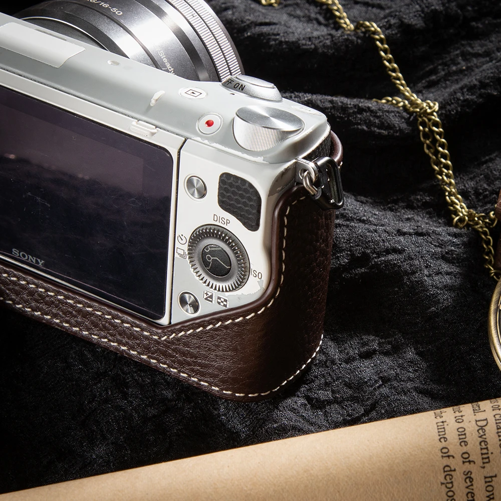 For Sony NEX-5/5R/5c Case Leather Camera Bag Protective Case
