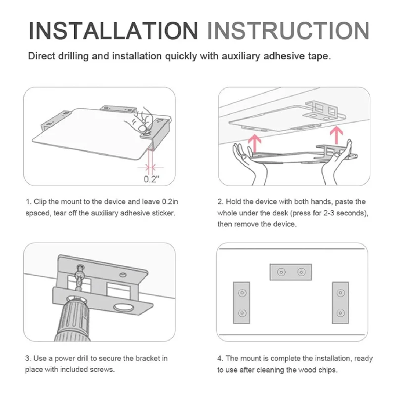 Qy-테이블 아래 노트북 홀더 노트북 스토리지 브래킷 스탠드 마운트 데스크탑 주최자 홈 오피스 스토리지 홀더