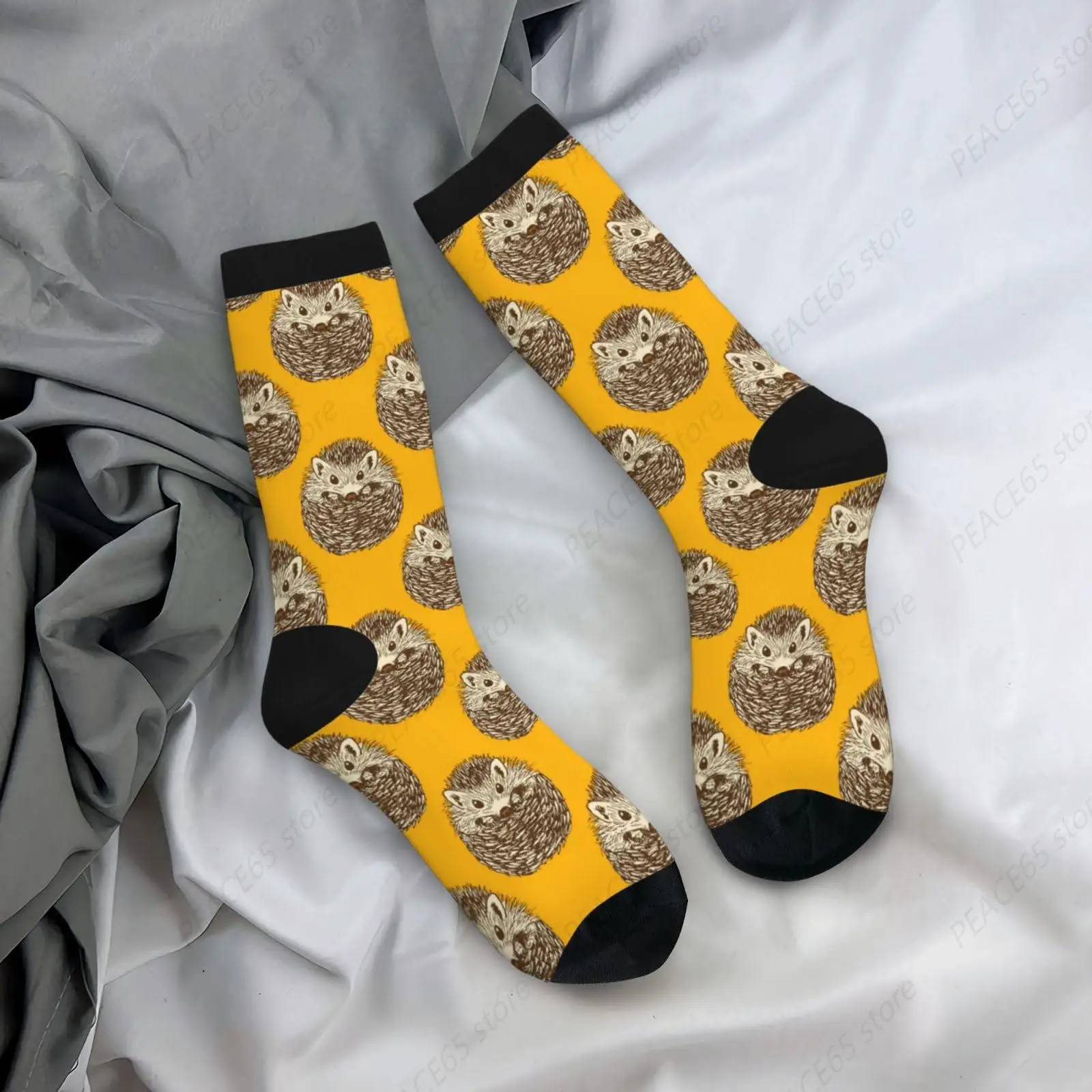 Cute Hedgehog Novelty Socks For Men Women, Funny Crazy Crew Socks Casual Dress Socks Gifts