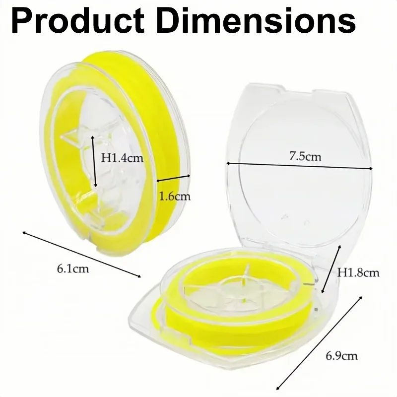 Dental Rubber Dam Stabilizing Cord Medium Size Dia 1.8mm Wedges Line Clamps Sheets Elastic 2.1 Meter Yellow