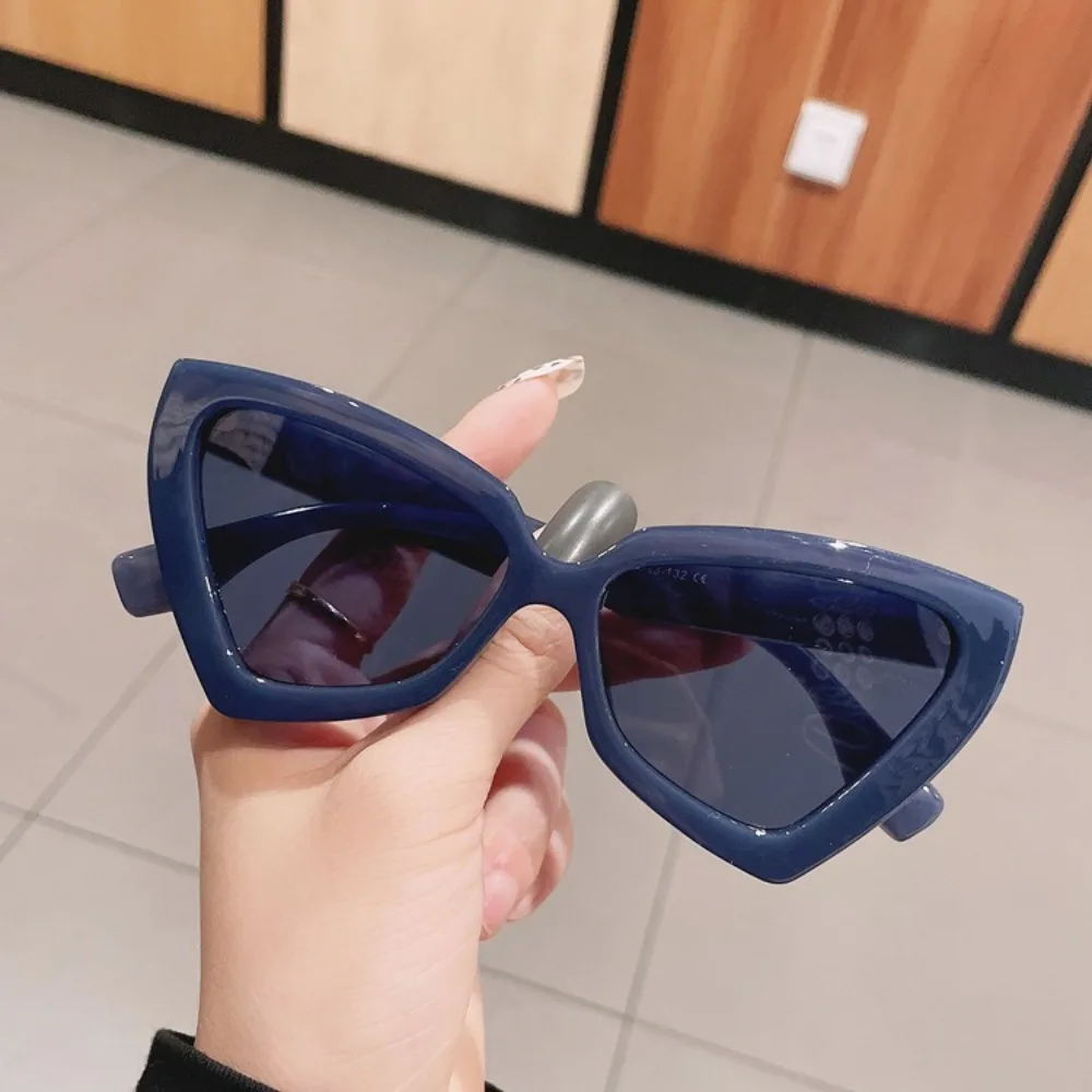 Vintage Luxus Cat Eye Sonnenbrille Beliebtes Design Dreieck Damenbrille UV-beständig Großer Rahmen Sonnenschutzbrille – Detail 12