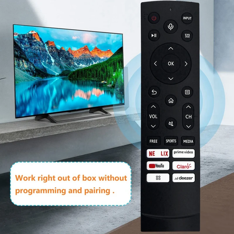Controle remoto para HISENSE Smart LED TV, fácil de instalar, substituir ERF3Q90H