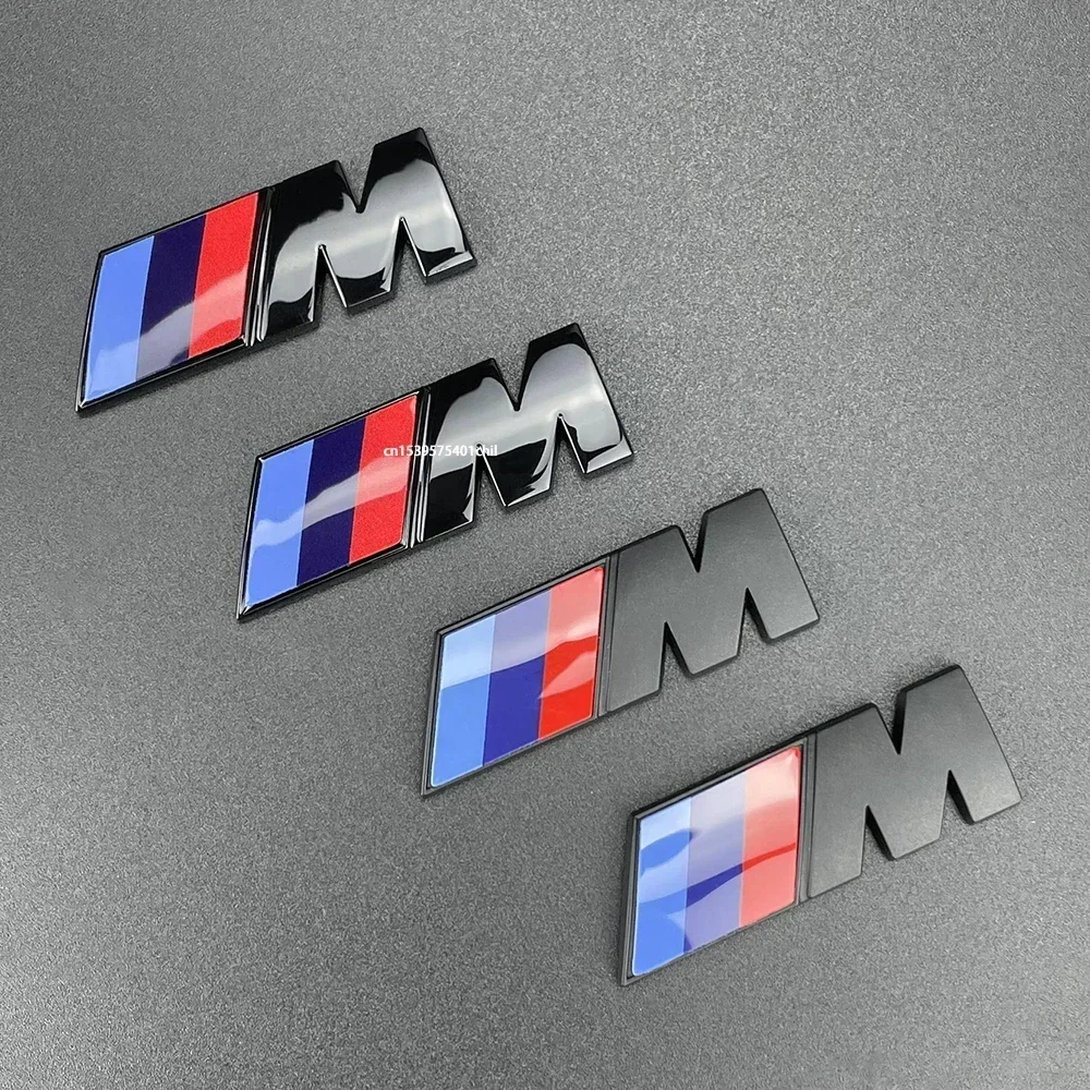 BMW M ثلاثي الألوان شعار شارة لسلسلة 1/3/5/7 X1 X3 X5 X6 مقاوم للماء الحاجز والجذع ثلاثية الأبعاد ملصق شعار M الرياضة اكسسوارات السيارات