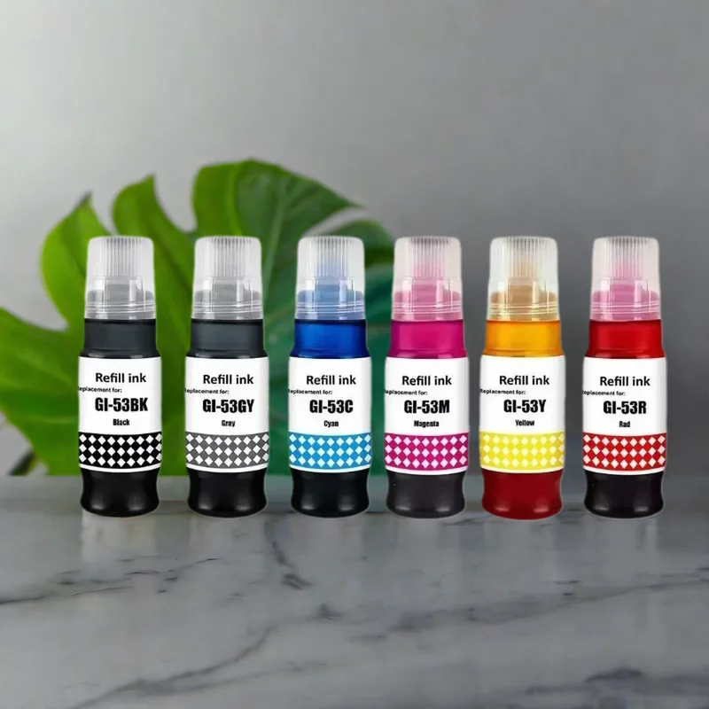 G650 GI53 GI-53 Premium Compatible Color Bulk Water Based Bottle Refill Ink For Canon PIXMA G550 Printer