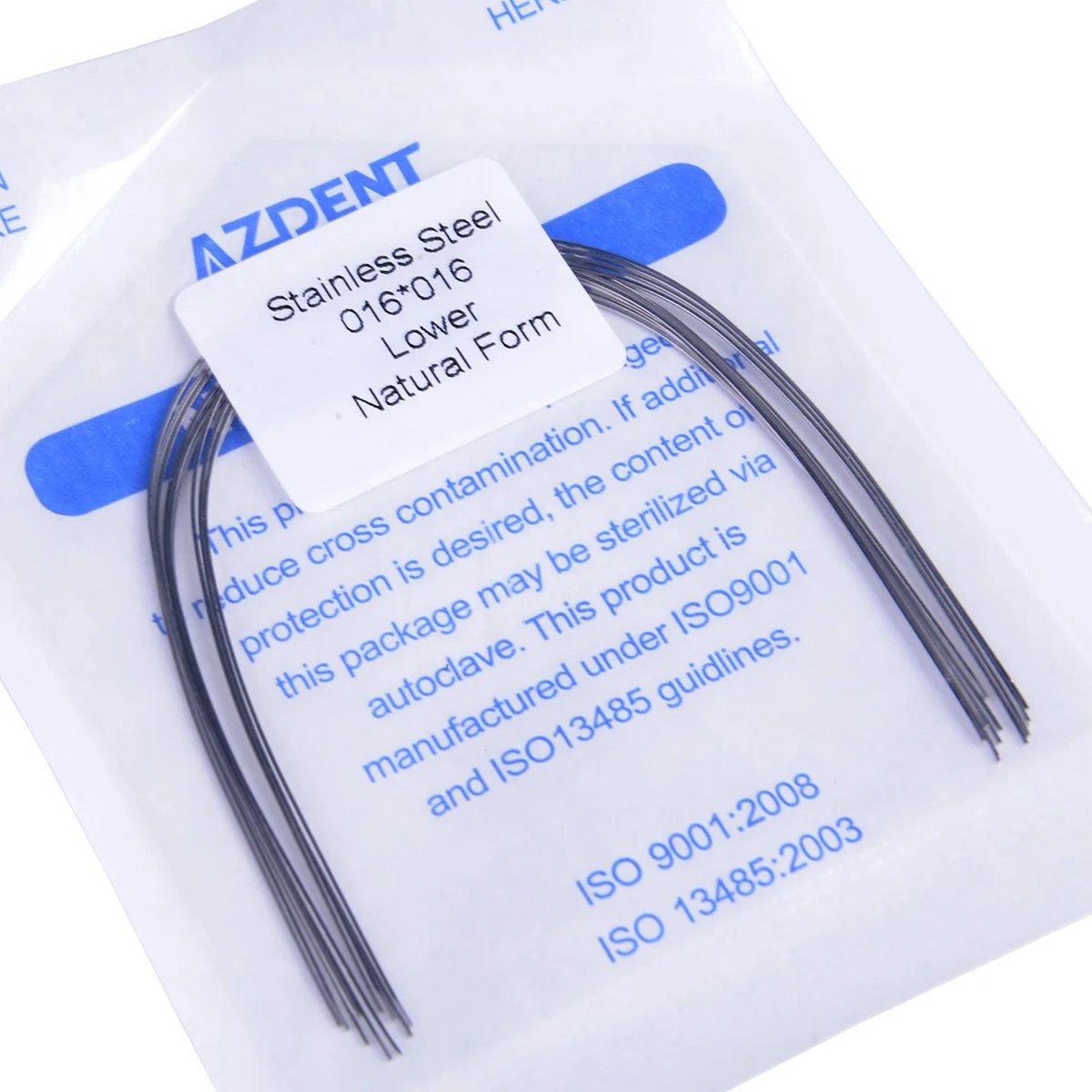 10 Stück/Packung AZDENT Dental Kieferorthopädische Edelstahl-Rechteck- und Rundbogendrähte Natürliche Form Oberer und Unterer Bogendraht für Zahnmedizin – Detail 12