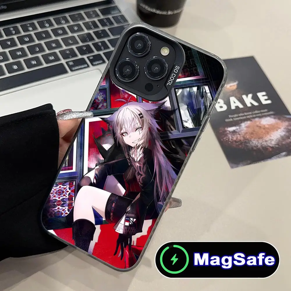 

Прозрачный чехол Arknights Lappland MagSafe для iPhone 17 16 15 14 13 12 11 Air Pro Max Plus, цветной