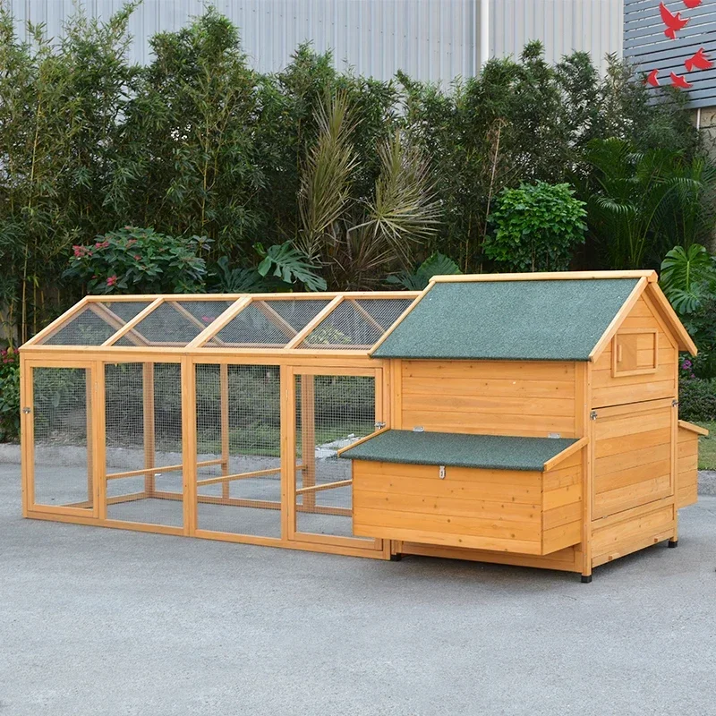 Outdoor Chicken Coop, Duck Goose Pigeon Pet House, Rainproof Sunproof Anti-corrosion, Yard Balcony Solid Wooden Cat Dog Cage