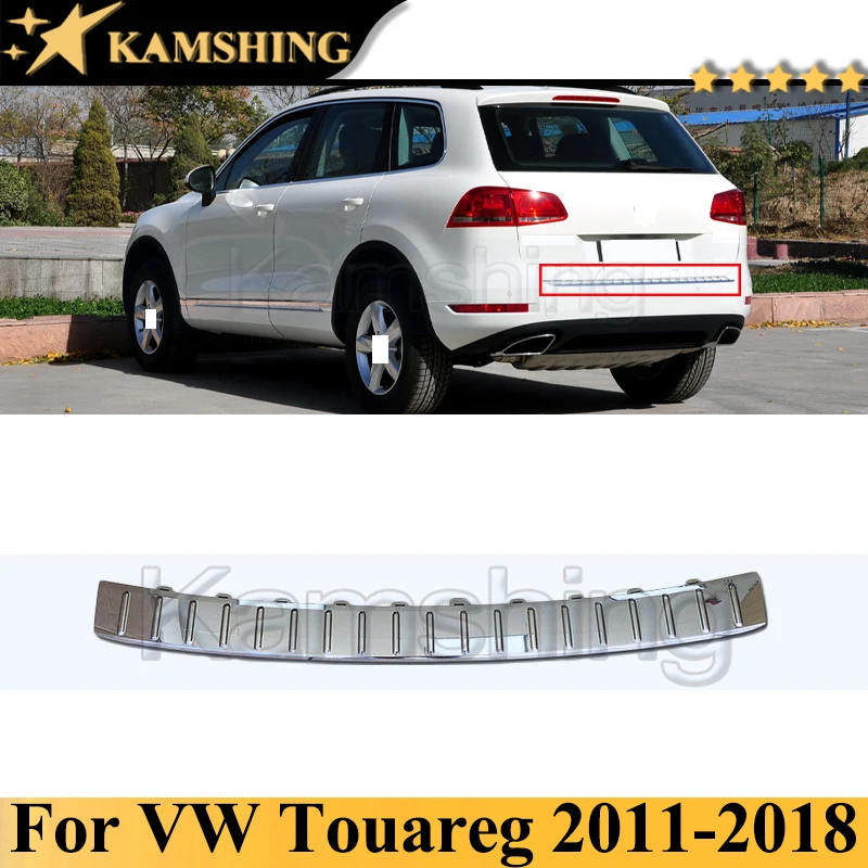 

Kamshing Chrome Rear Trunk Trim For VW Touareg 2011-2018 Rear Bumper Upper Chrome Styling Strip Rear trim