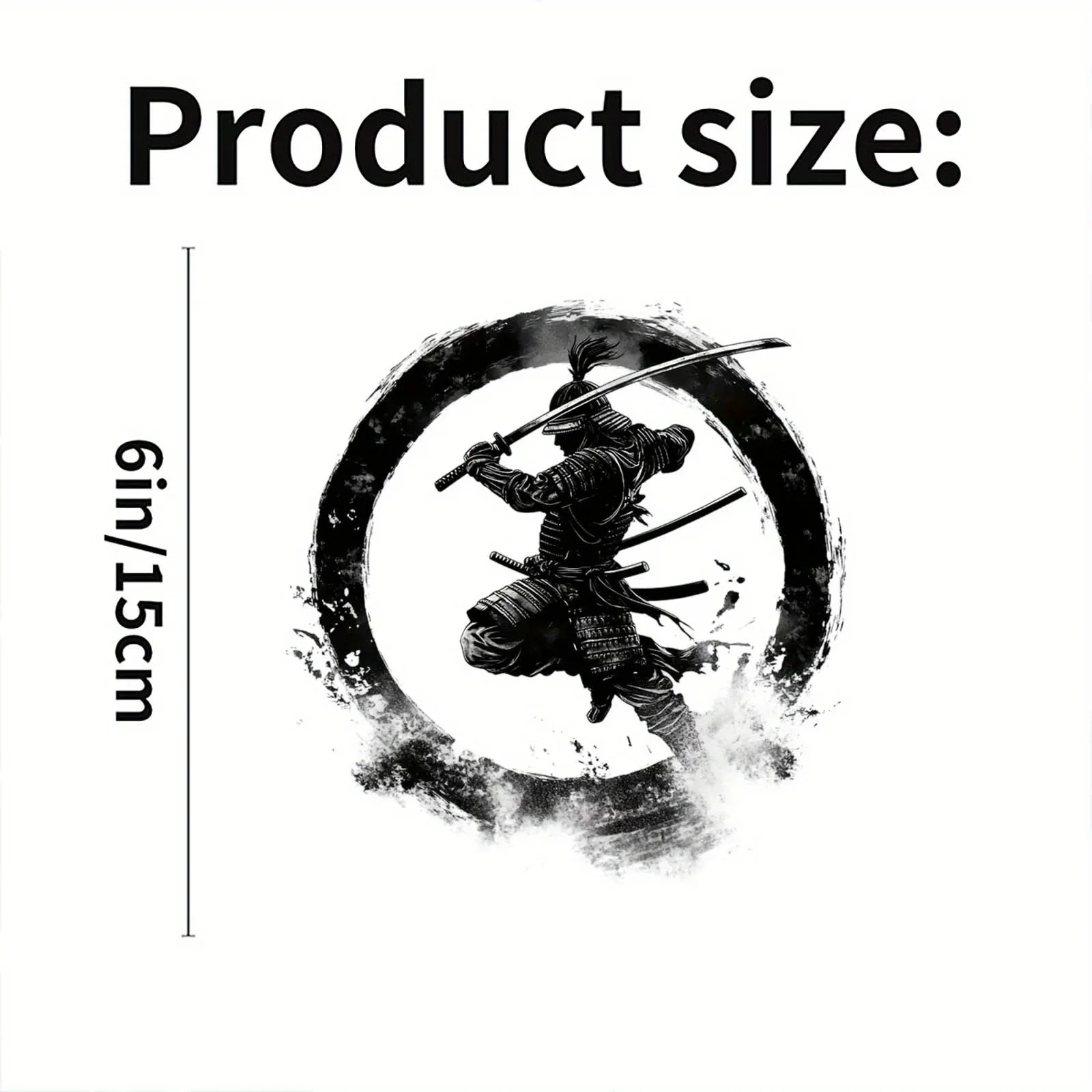 

1PC Stylish Samurai Ink Sticker - Trendy Adhesive for Phone Cases, Backpacks, Notebooks, Great for Japanese Culture Fans
