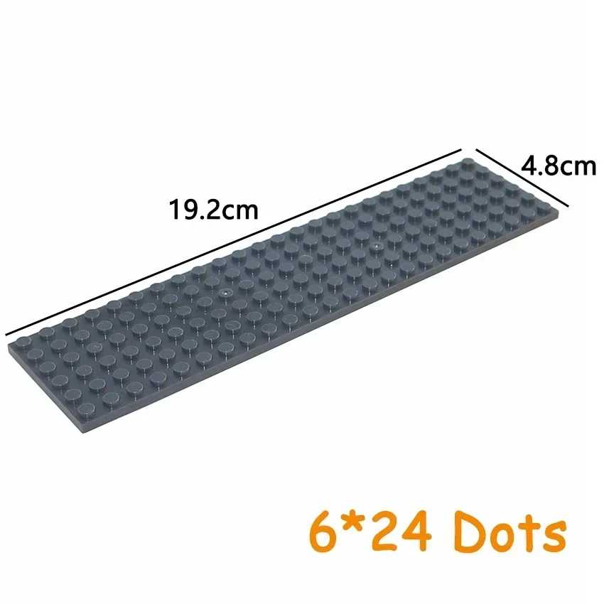 Size 6x24 Dot Plate 2PCS 3026 MOC Assemble Particles DIY Building Blocks 6*24 Figures Bricks Educational Creative Toys