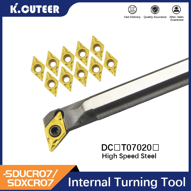 H08K-SDUCR H10K-SDUCR H12M-SDXCR HSS turning tool lathe boring bar small diameter deep hole boring cutter DCMT07 Carbide Insert