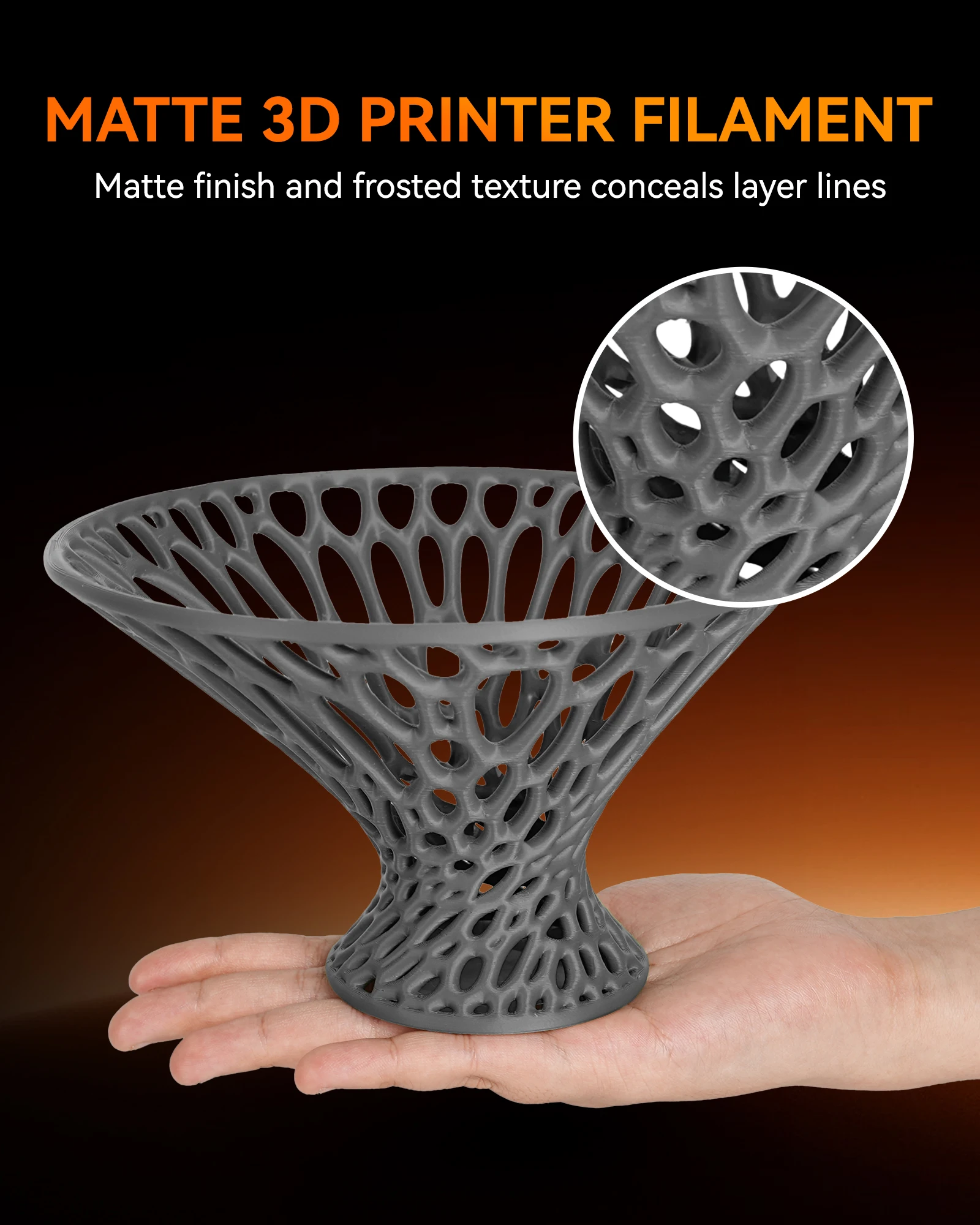 TECBEARS 3D-Filament 1,75MM PETG/HSMPETG 5KG 600mm/s Mehrfarbiges Set 100% Blasenfrei Sauber Gewickelt Vakuumversiegelt Passend für FDM-Drucker – Detail 10