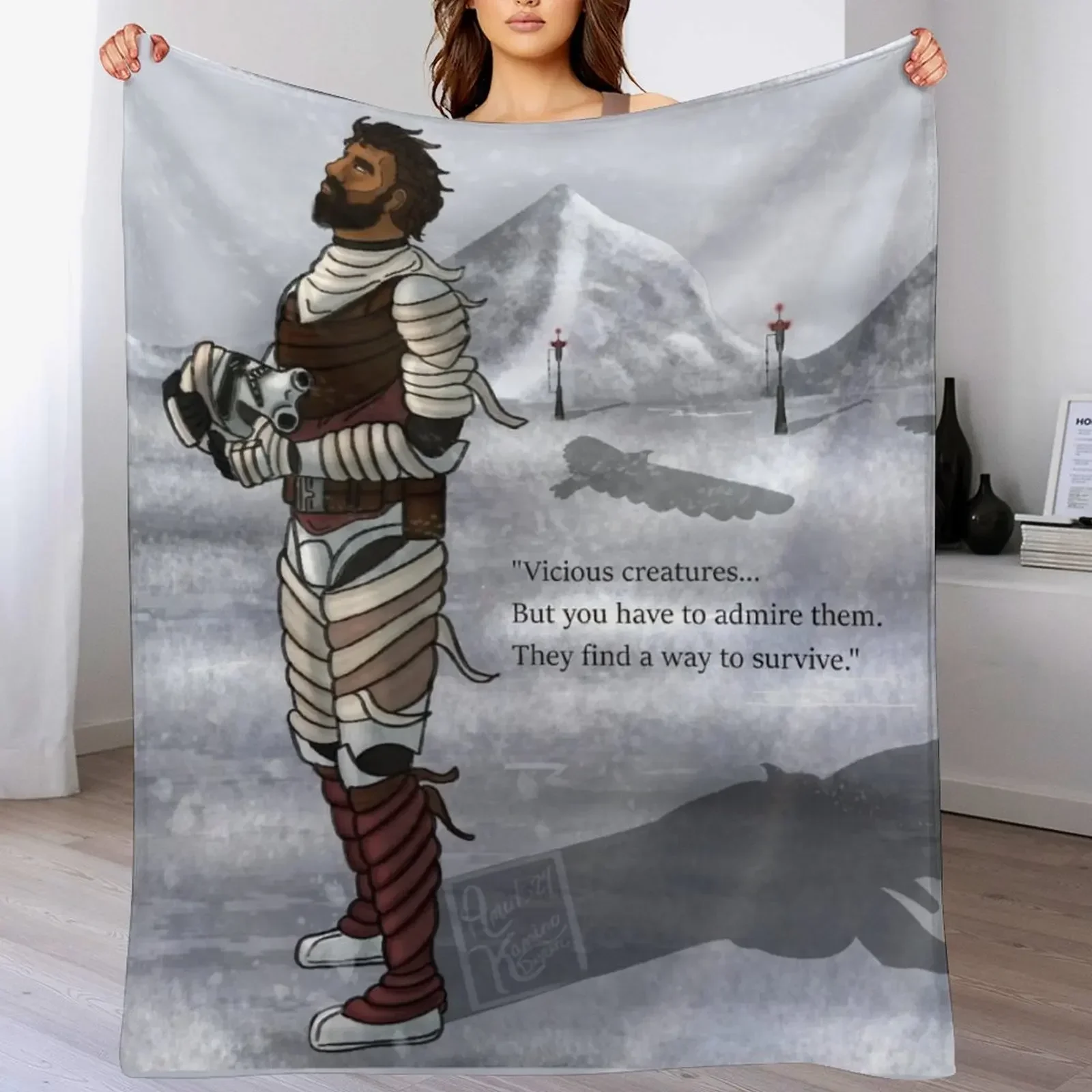 

Survive Throw Blanket Easy Care Comfortable Blanket for Couch