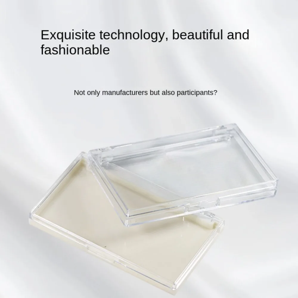New Plastic Eyelash Storage Box Square Shape Clear Transparent Square Box False Lashes Show Box