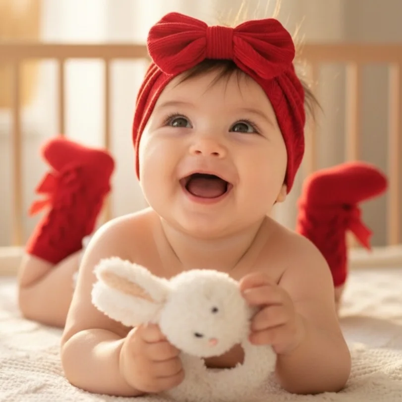 

2pcs/set Newborn baby hat with socks set Infant Felt Cute Bow Headwraps Baby Gloves Socks 0-6M Beanies