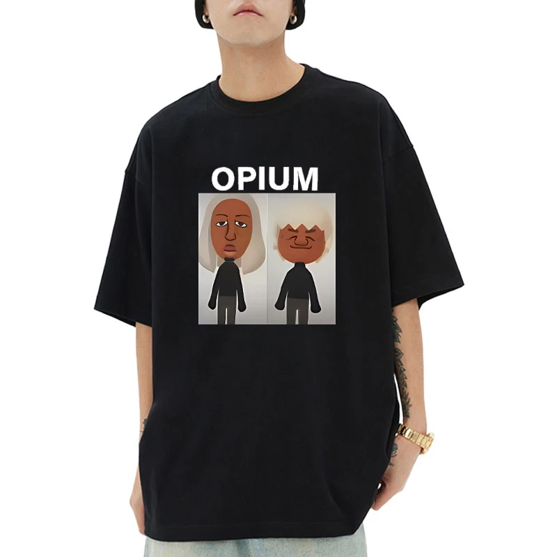 

Wii Characters Meme Pattern OPIUM Ken Carson Destroy Lonely printed short sleeve T-shirts Men Women Summer Cotton tops Unisex